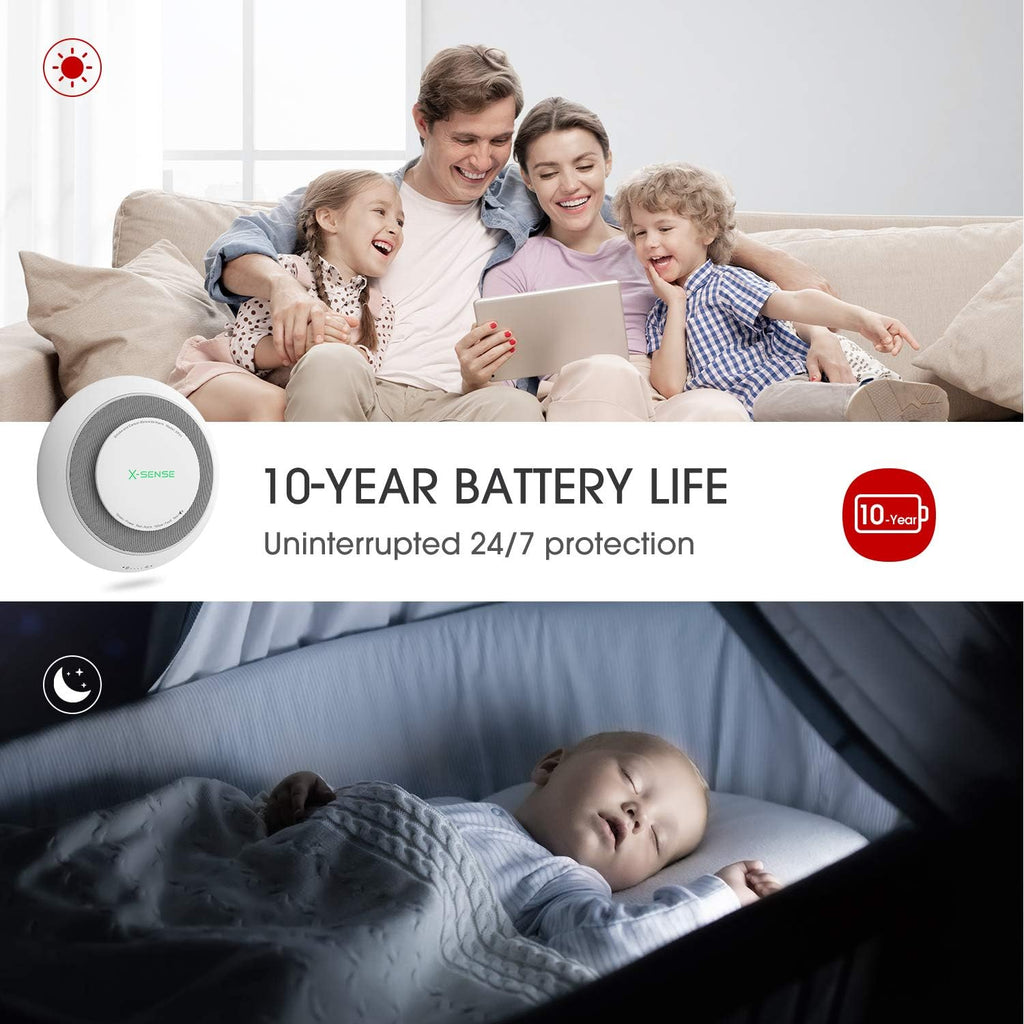 10-Year Battery Combination Smoke and Carbon Monoxide Alarm Detector Pack of 2 X895432