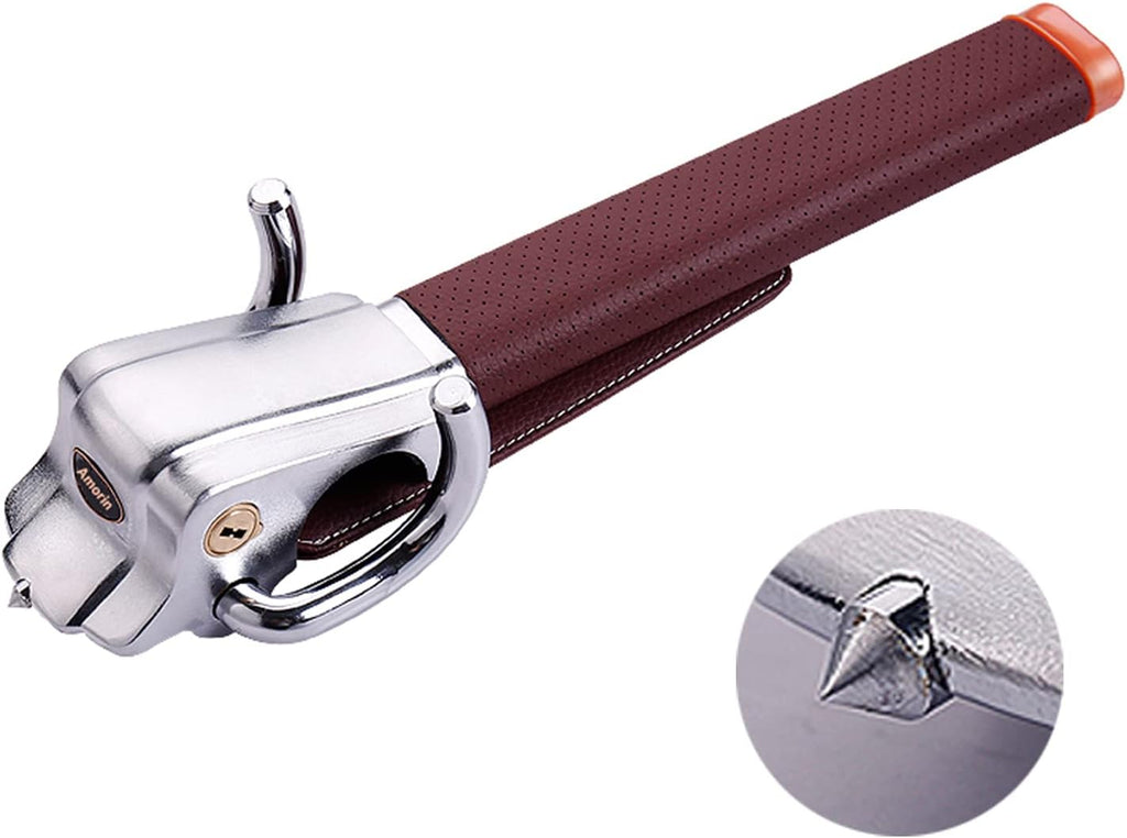 Steering Wheel Lock Anti Cut Rust Adjustable with 2 Keys Y4300