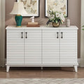 60" 4 Door Sideboard Cabinet with Marble Sticker Desktop X6485