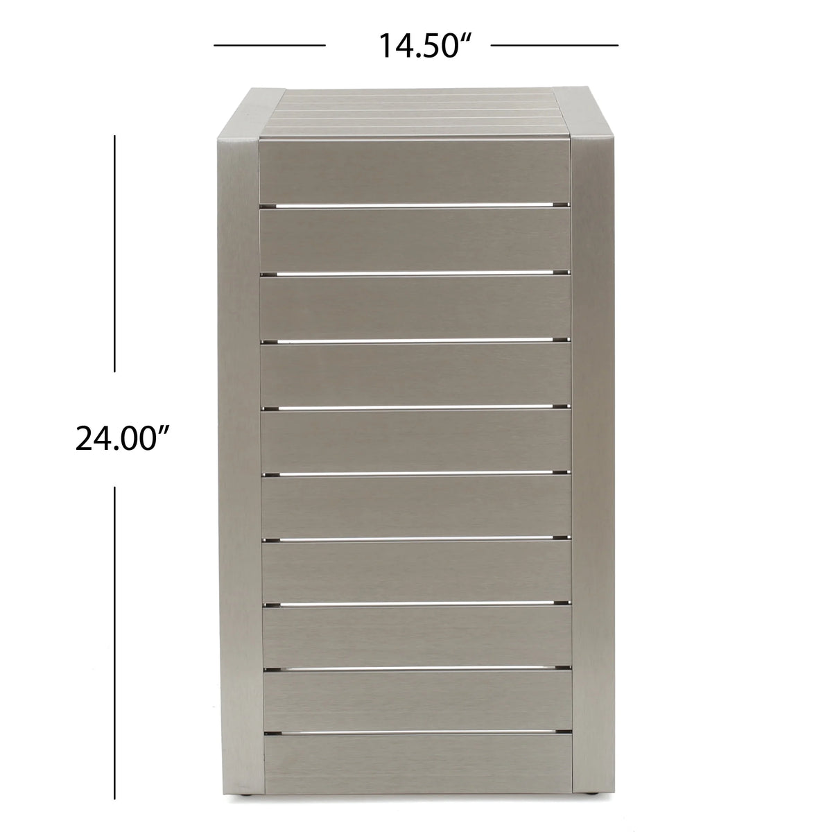 Gray Aluminum Outdoor Club Chairs with Side Table P685