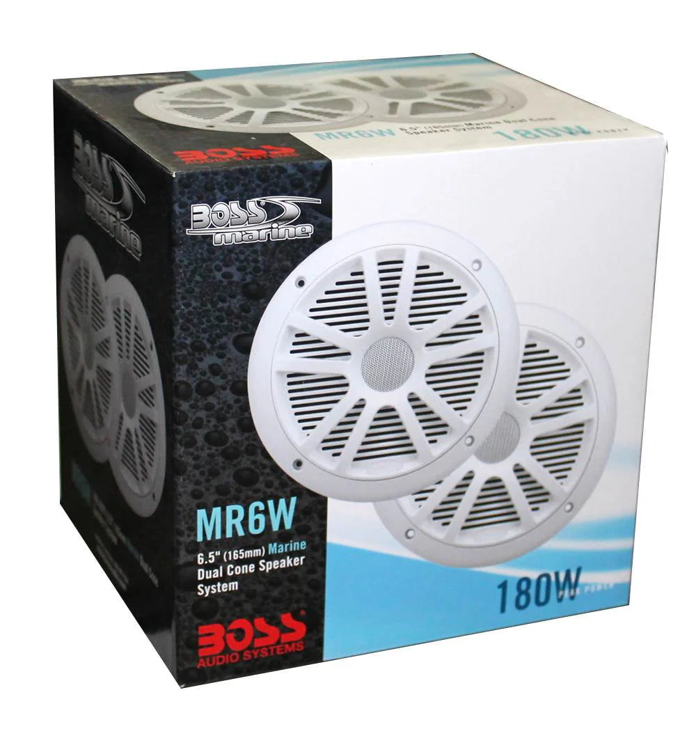 6.5 180W Dual Cone Marine Speakers White R74060