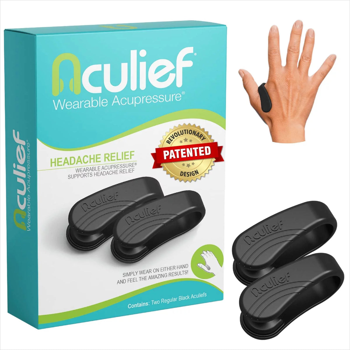 Black 2 Pack Wearable Acupressure Device L258
