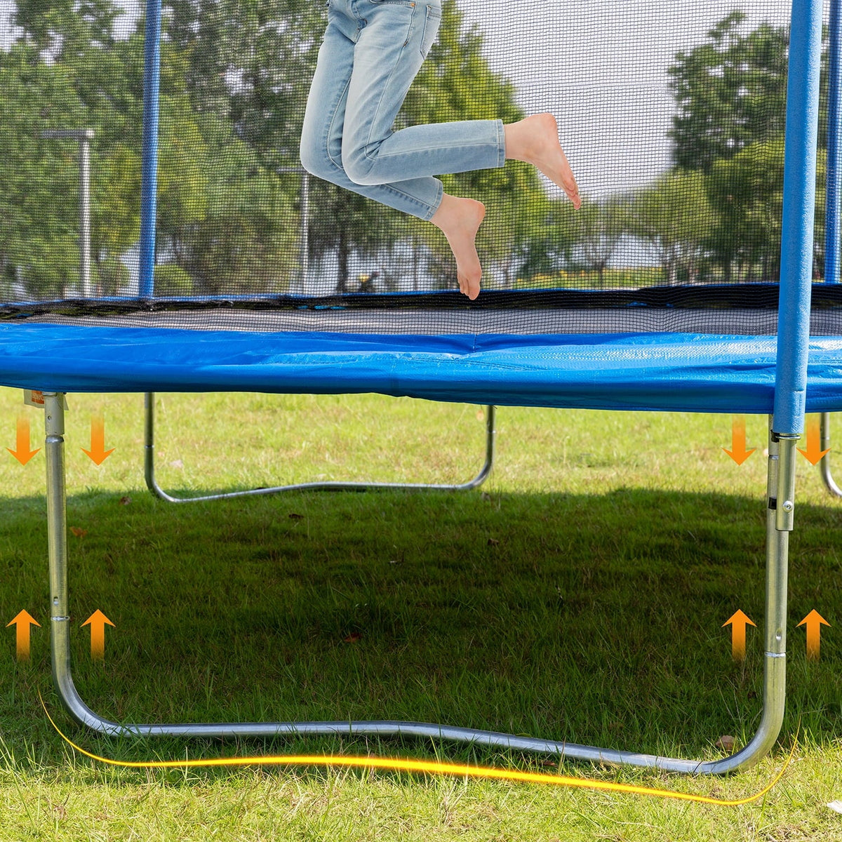 8FT Trampoline with Safety Enclosure Net and Ladder J946707