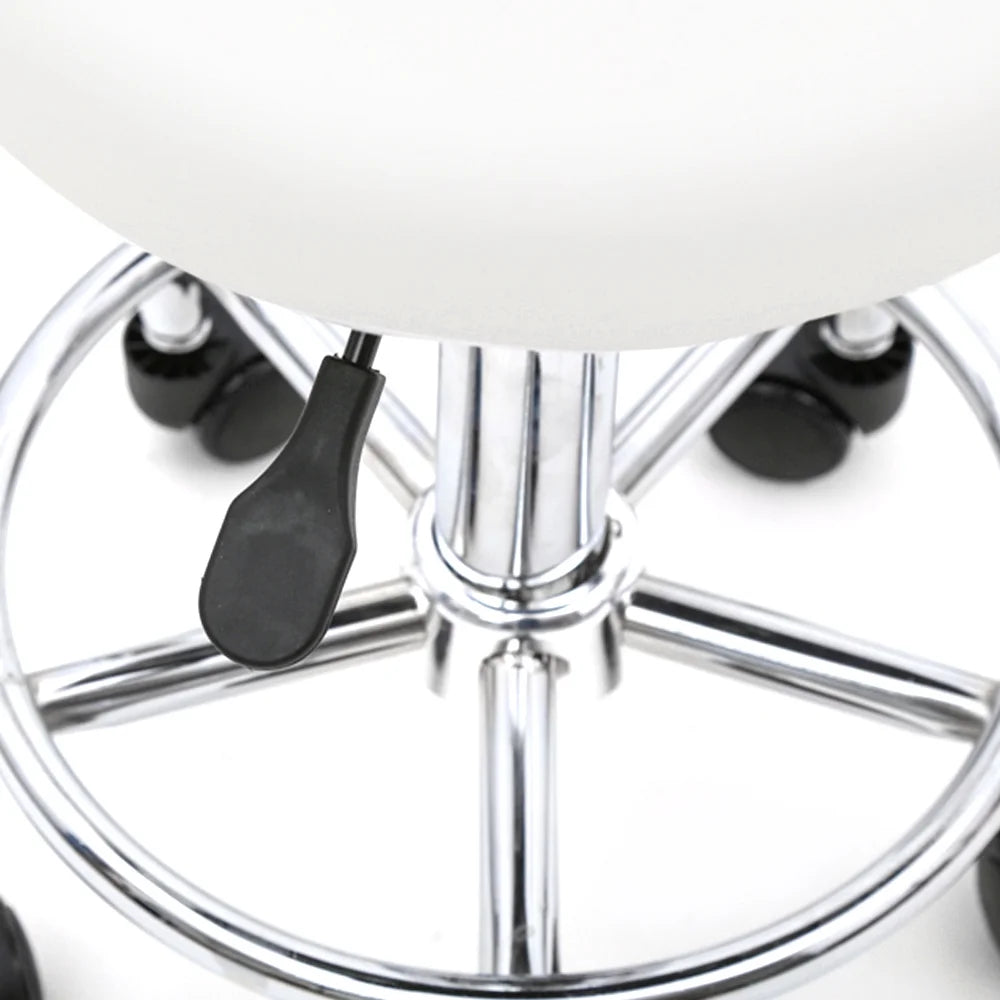 White Adjustable Drafting Chair with Foot Rest E53022