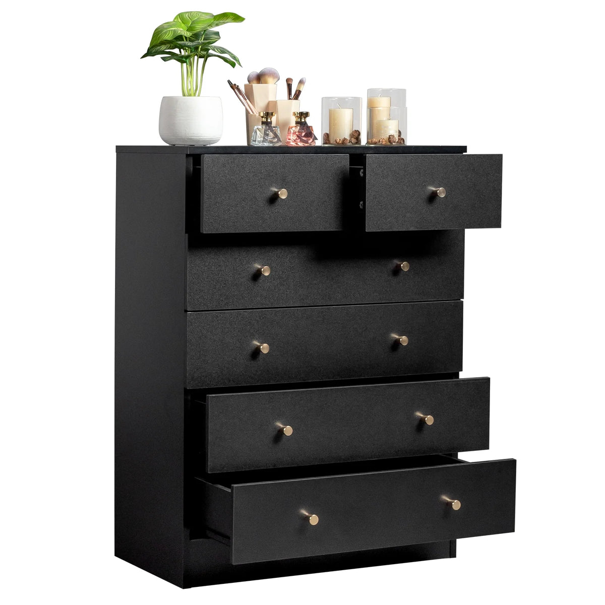 White 7 Drawer Wood Dresser U1757