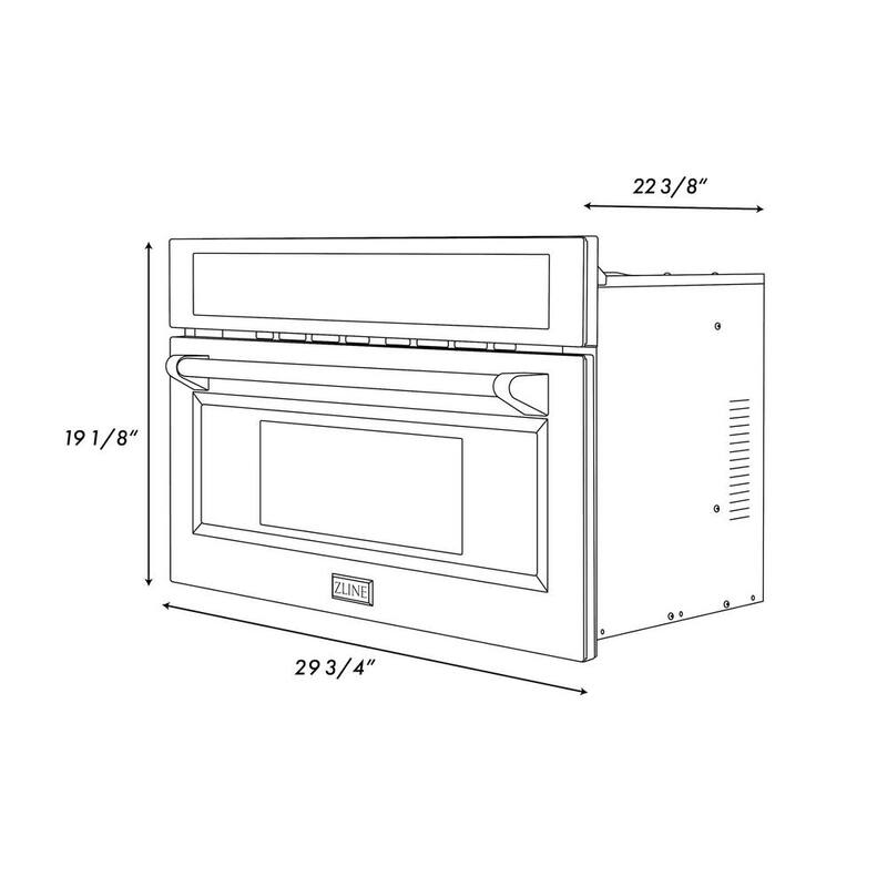 30 in. Built-In Microwave Oven in Stainless Steel & Matte Black U4920