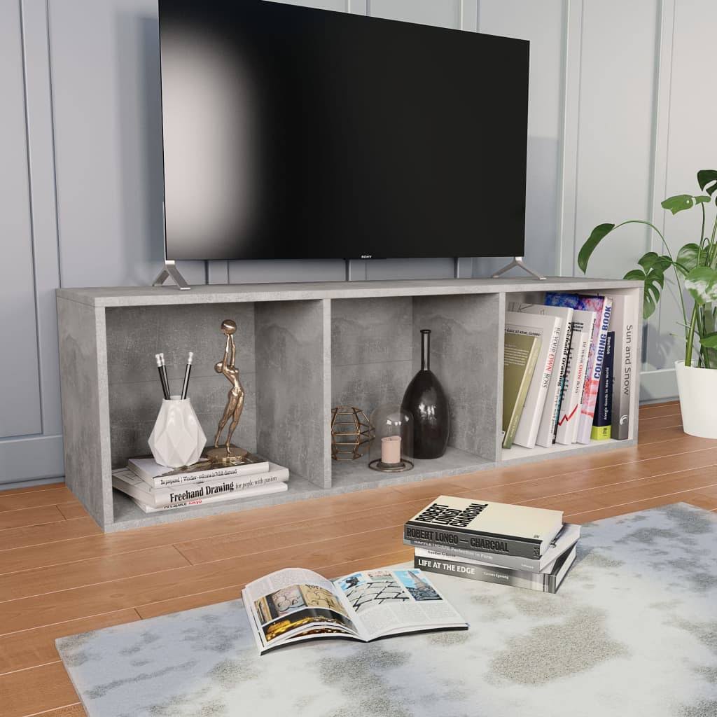 Concrete Gray Chipboard Book Cabinet TV Cabinet L7847