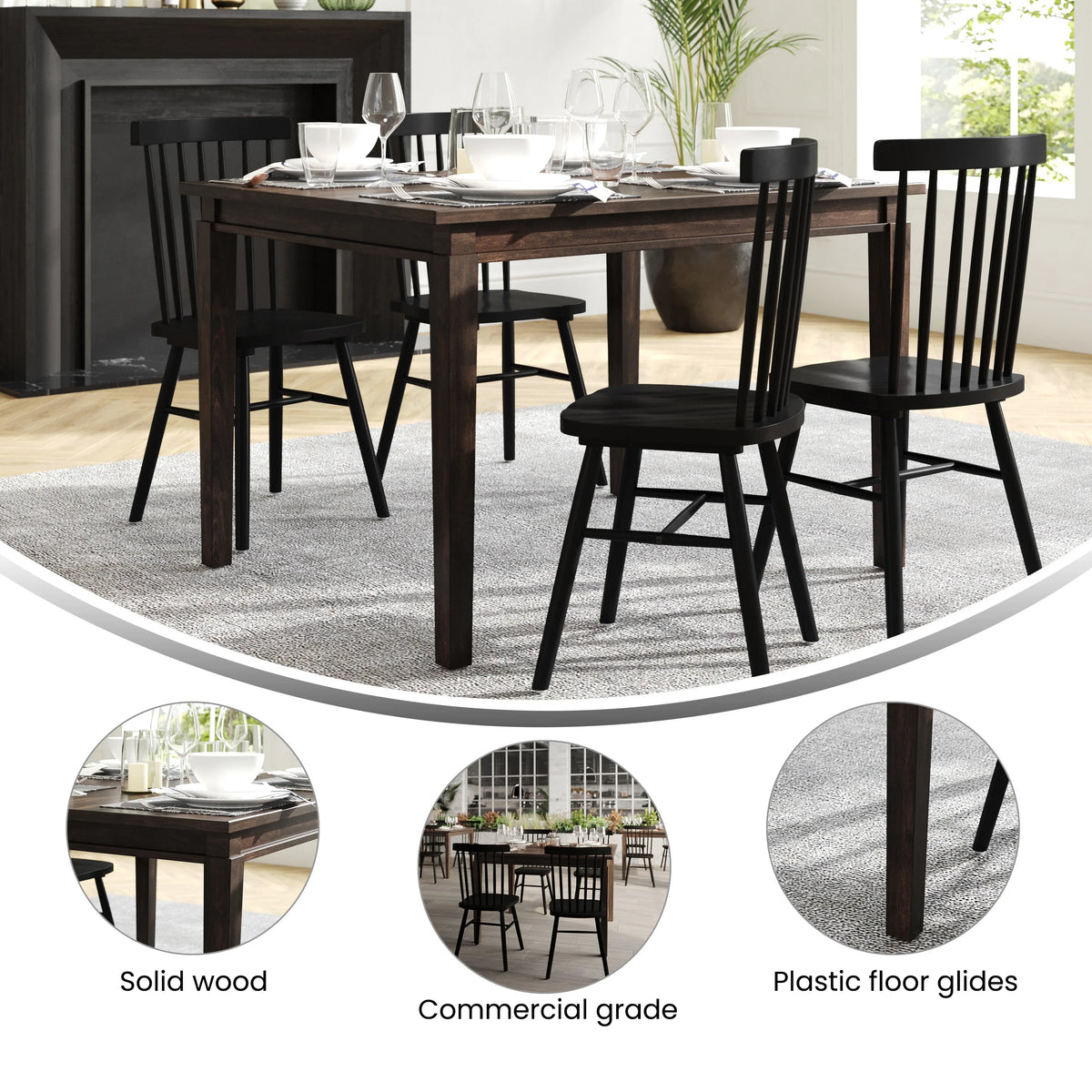 47" Solid Wood Dining Table P460