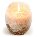 Glass Candle White Sandstone C64186