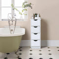 White 4 Drawer Wooden Floor Cabinet W987675