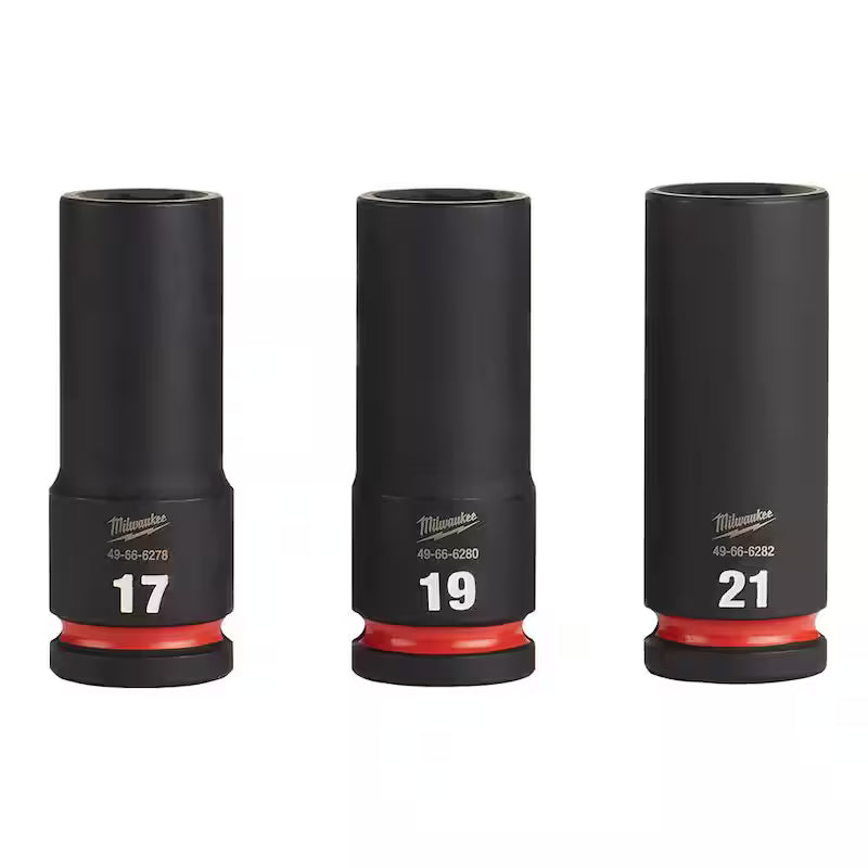 1/2 in. Drive Metric Deep Well Impact Socket Set (3-Piece) B357