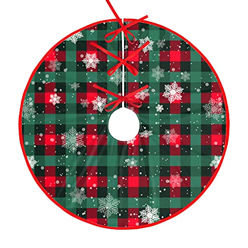 Red 48 inches Plush Christmas Tree Skirt P895