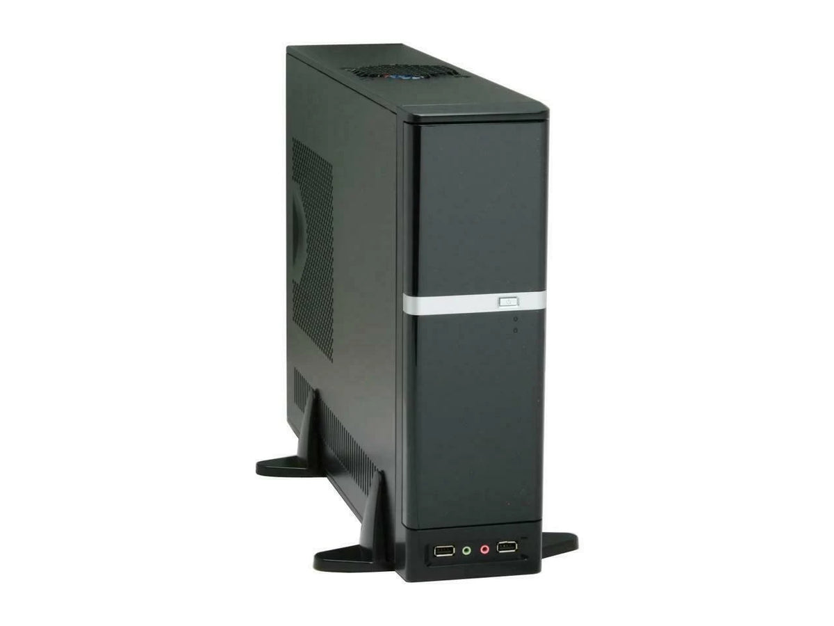 Black-Silver Slim MicroATX Case Z57488