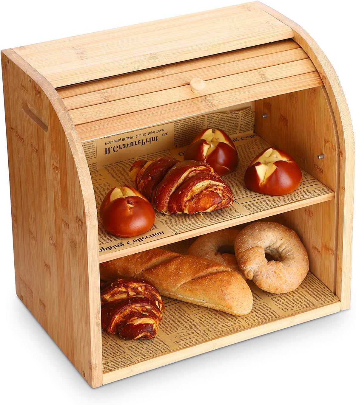 Bamboo 2 Layer Bread Box A87408