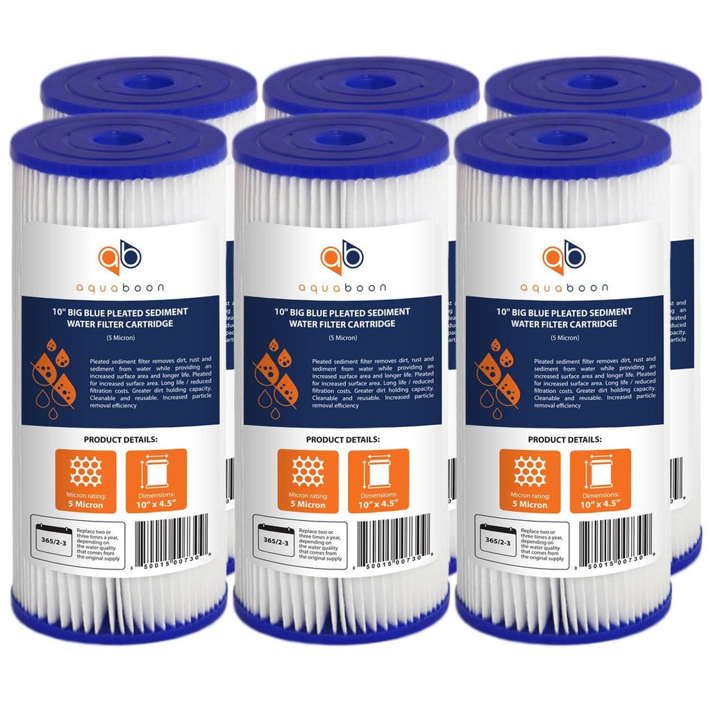 5 Micron 10x22 Pleated Sediment Water Filter Cartridge G535