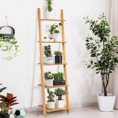 5-Tier Bamboo Ladder Shelf X38603