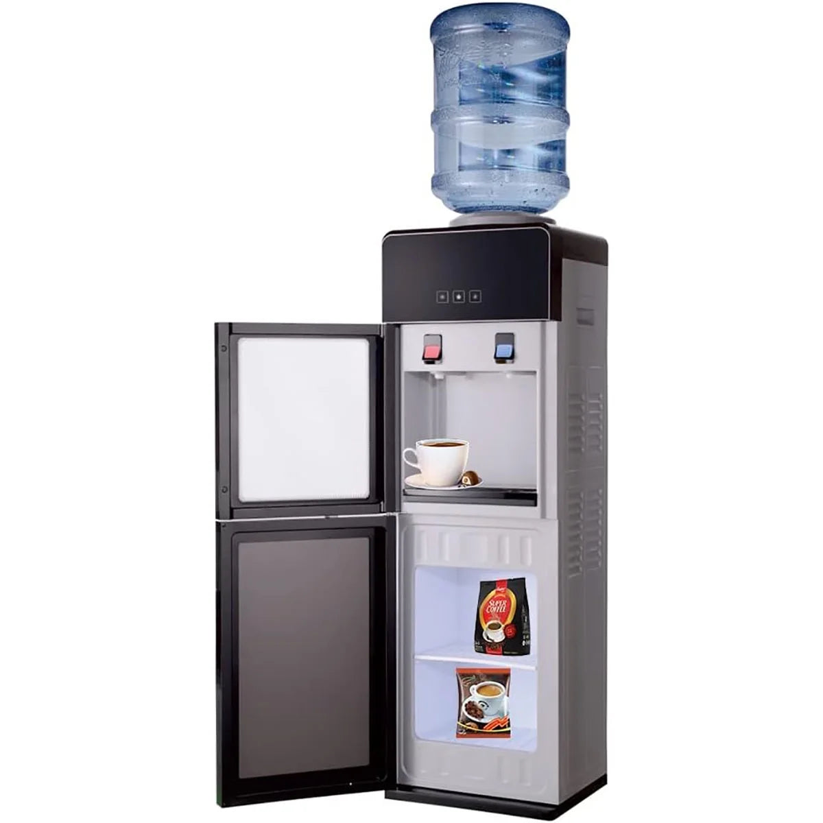 Top-Loading Hot & Cold Water Dispenser with Storage Cabinet Y258