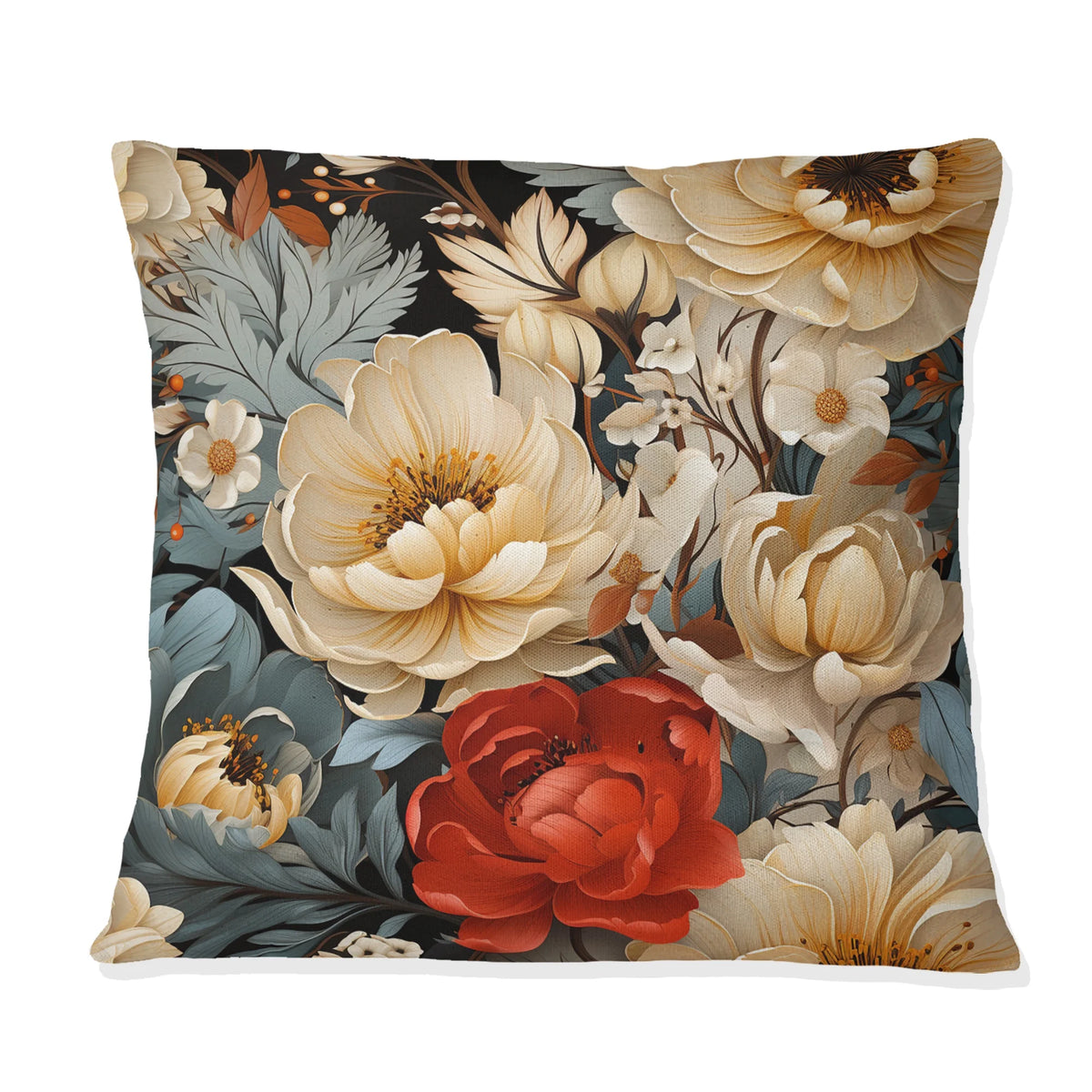 Floral Printed Throw Pillow F37747