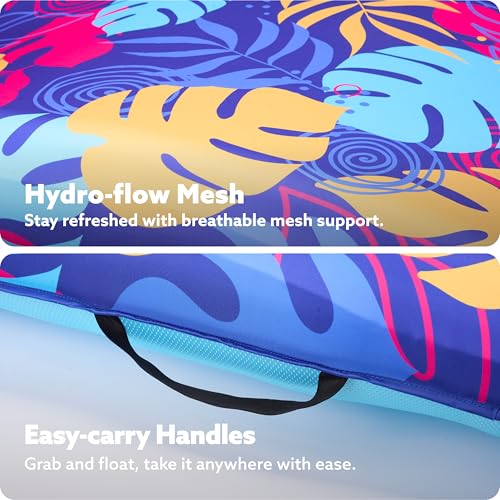 XL Fabric Covered Inflatable Pool Float with Headrest F402663