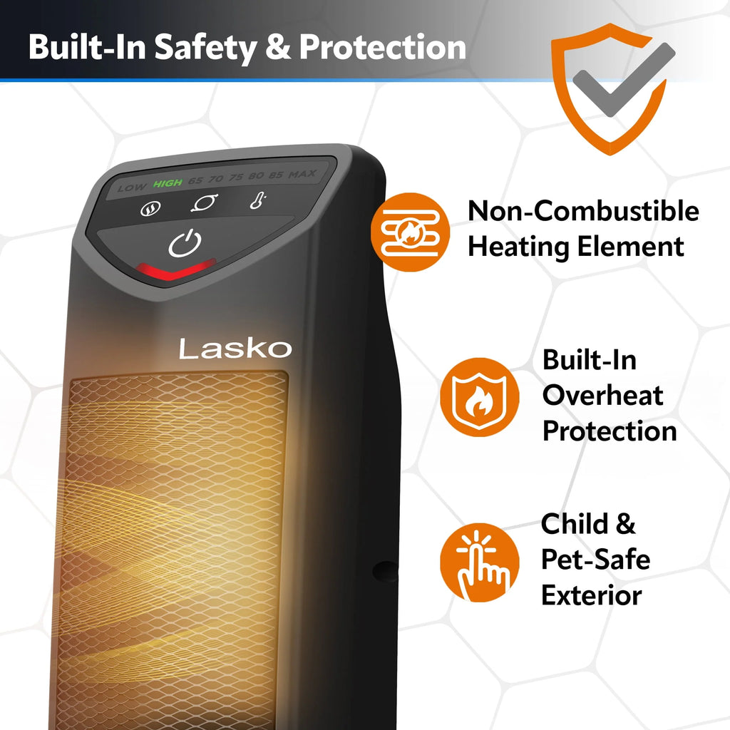 1500W 14 Oscillating Ceramic Electric Tower Space Heater Y5647