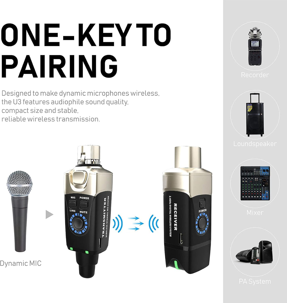 XLR Wireless Microphone System C343