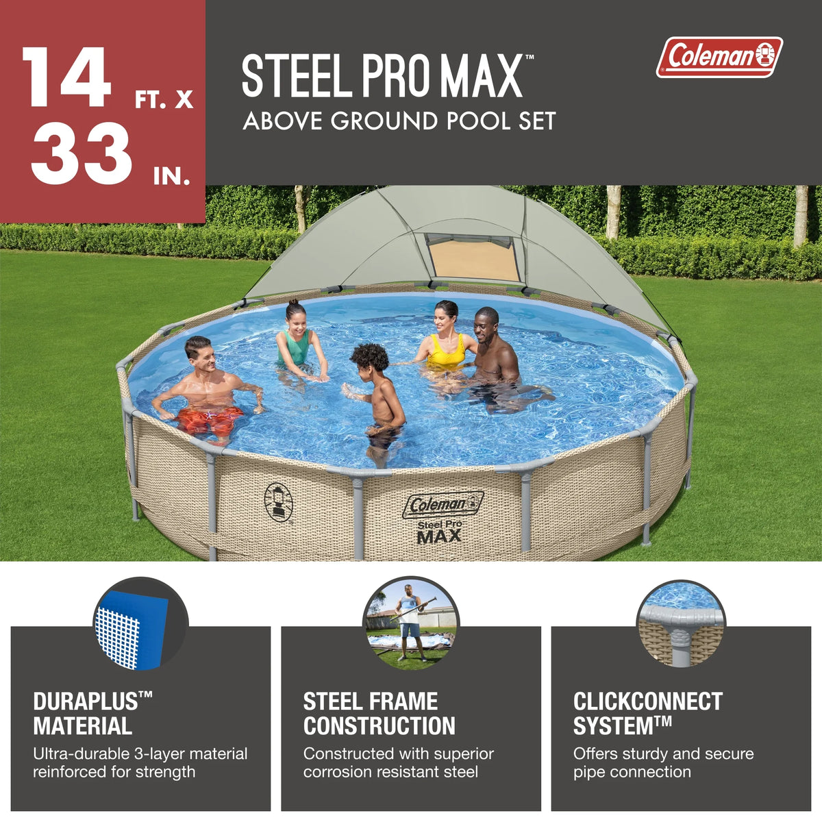 Round Metal Frame Above Ground Pool Set Y45673