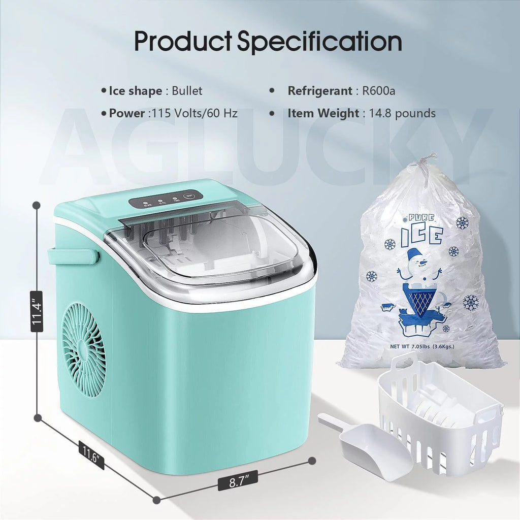 Countertop Nugget Ice Maker 26lbs Per Day with Ice Scoop X234038