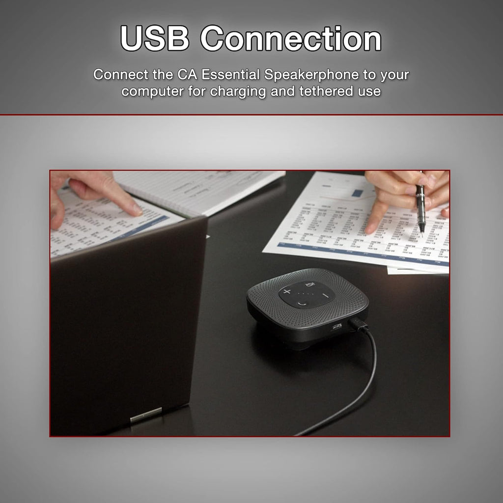 USB and Bluetooth Speakerphone with 360 Degree Noise Cancelling Microphone C926
