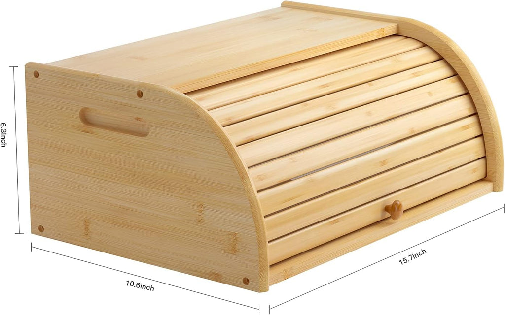 Bamboo 2 Layer Bread Box A87408