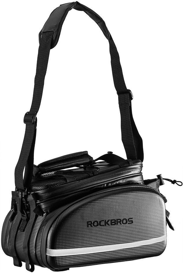 Waterproof Carbon Leather Bike Rack Trunk Bag U97599
