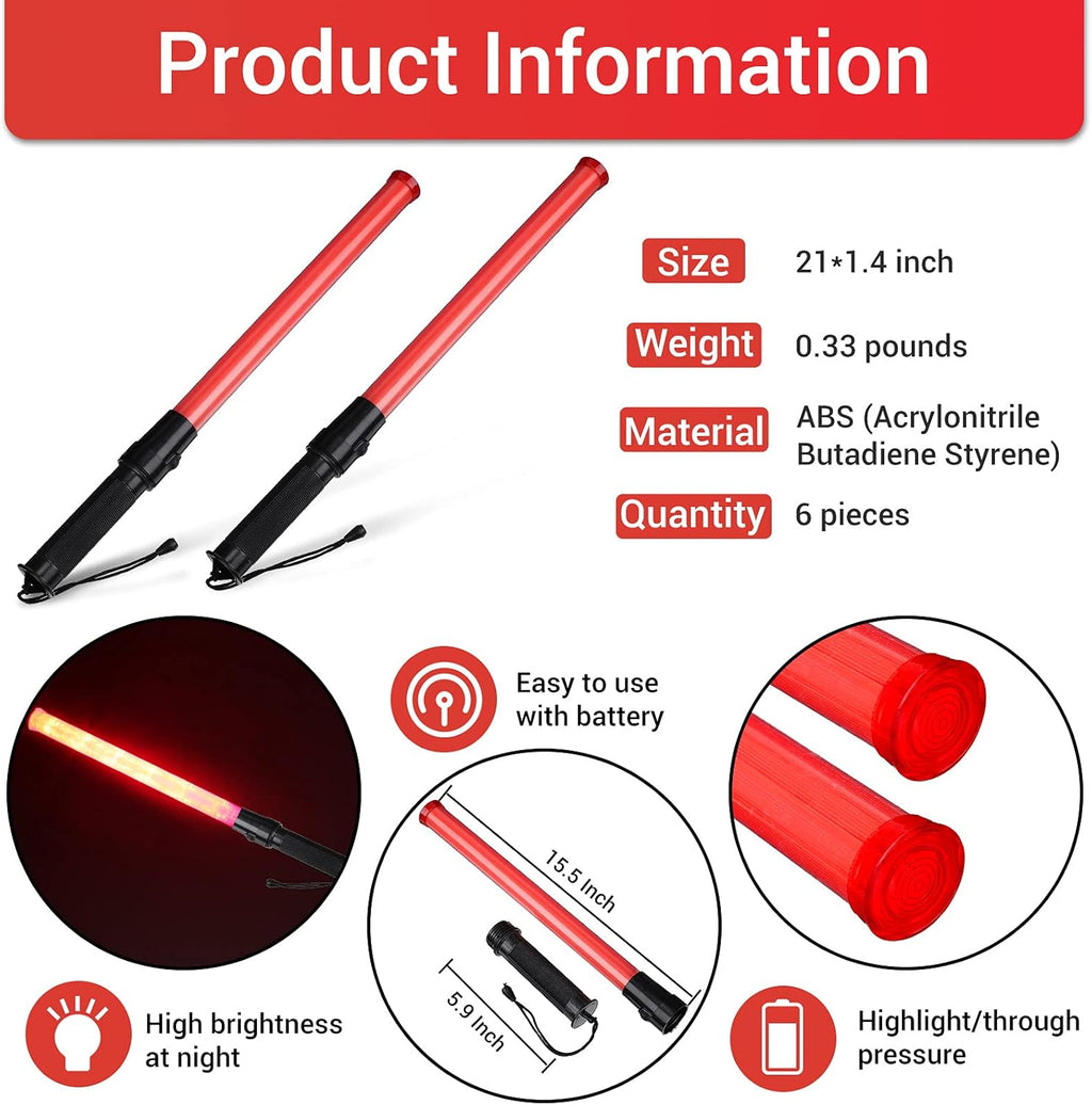 21 Inch LED Traffic Wand with Wrist Strap U339576