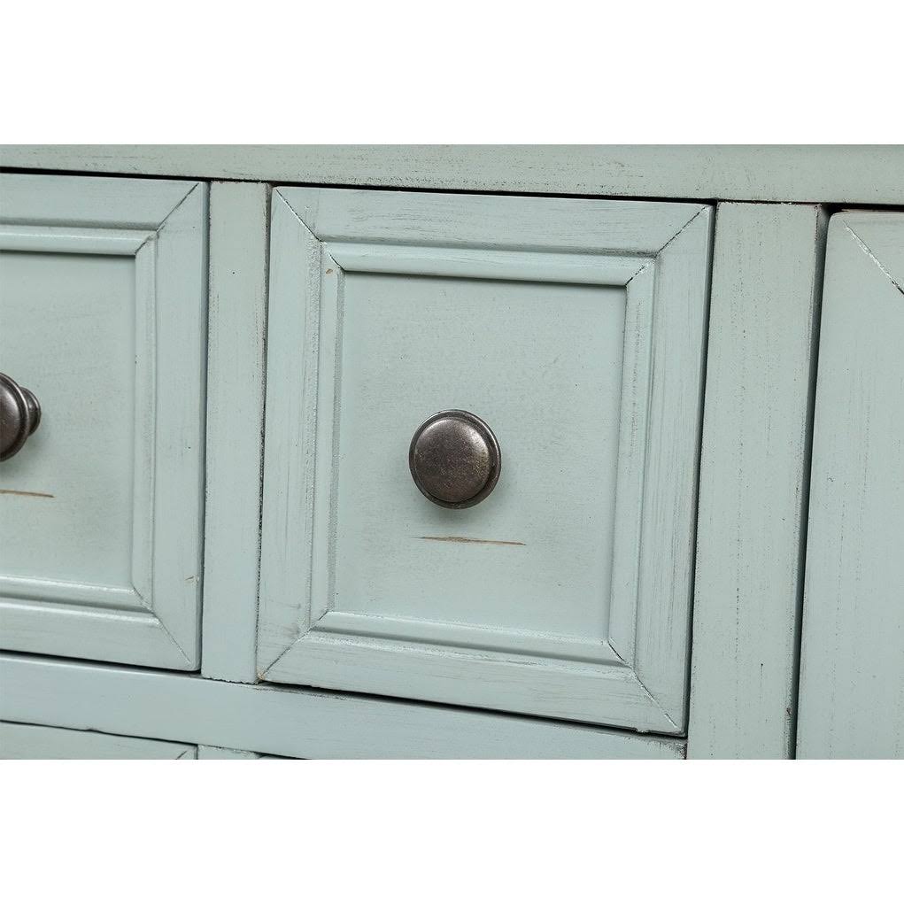 Dark Blue Sideboard Console Table with Bottom Shelf O72933