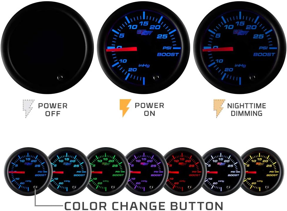 7 Color Transmission Temperature Gauge Kit with Electronic Sensor C6911