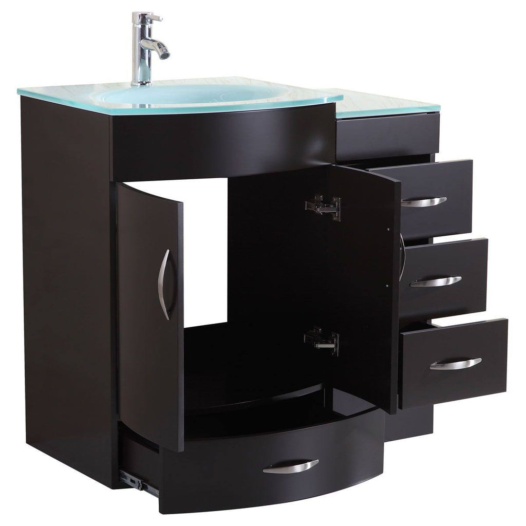 Black 36 Vanity Set with Sink Base and Drawer Base W55731