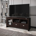 55" Modern TV Stand with Storage, Wenge Brown S8863