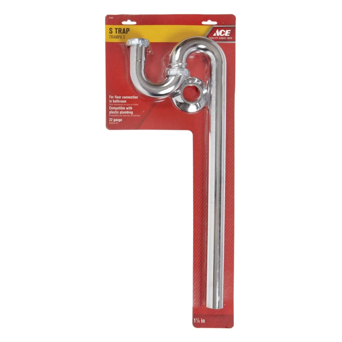 1-1/4 in. Dia. Brass S-Trap B7945