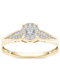 10K Yellow Gold Diamond Cluster Ring R343243