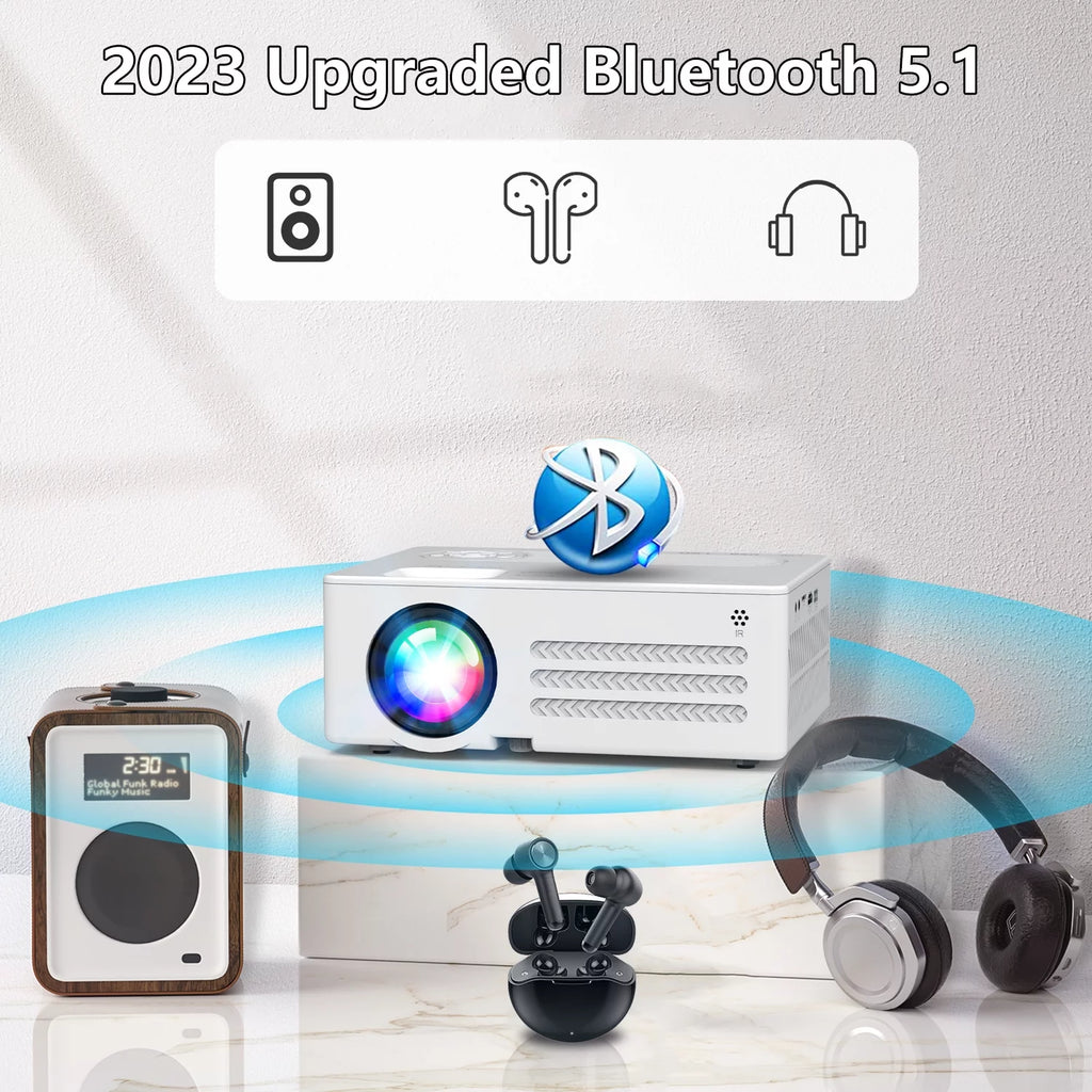 4K 1080P Wifi Bluetooth Projector with 100 Screen P111591