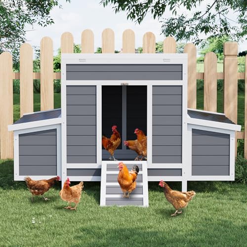 Wooden Chicken Coop for 4-6 Chickens with Nesting Boxes G298785