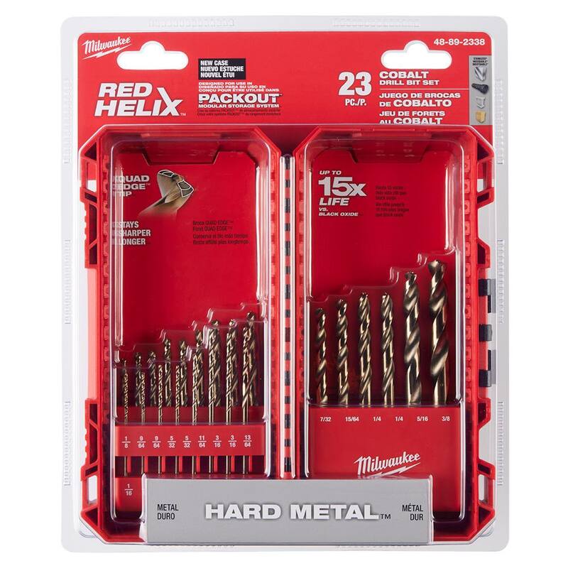 Cobalt Red Helix Twist Drill Bit Set 23-Piece F4891