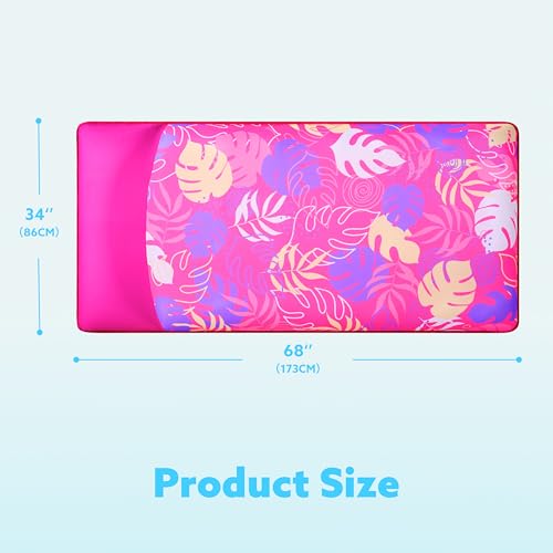 XL Fabric Covered Inflatable Pool Float with Headrest F402663