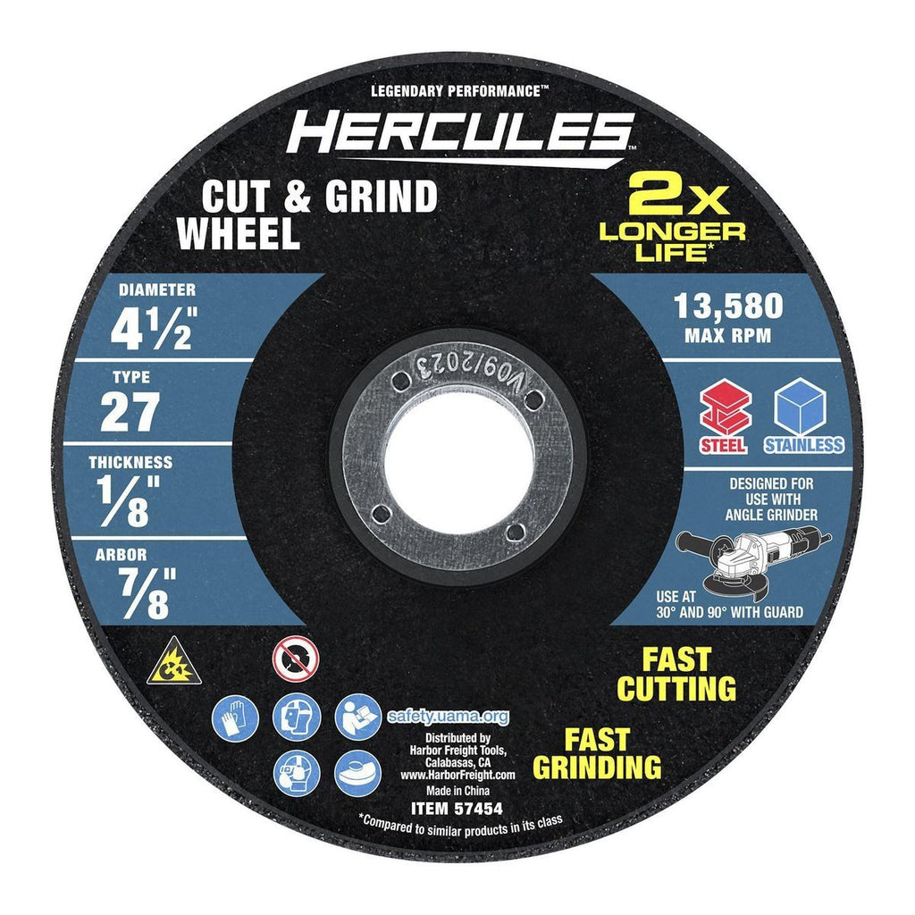 4-1/2 in. x 1/8 in. x 7/8 in. Type 27 Cut and Grind Wheel X4471