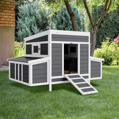Wooden Chicken Coop for 4-6 Chickens with Nesting Boxes G298785