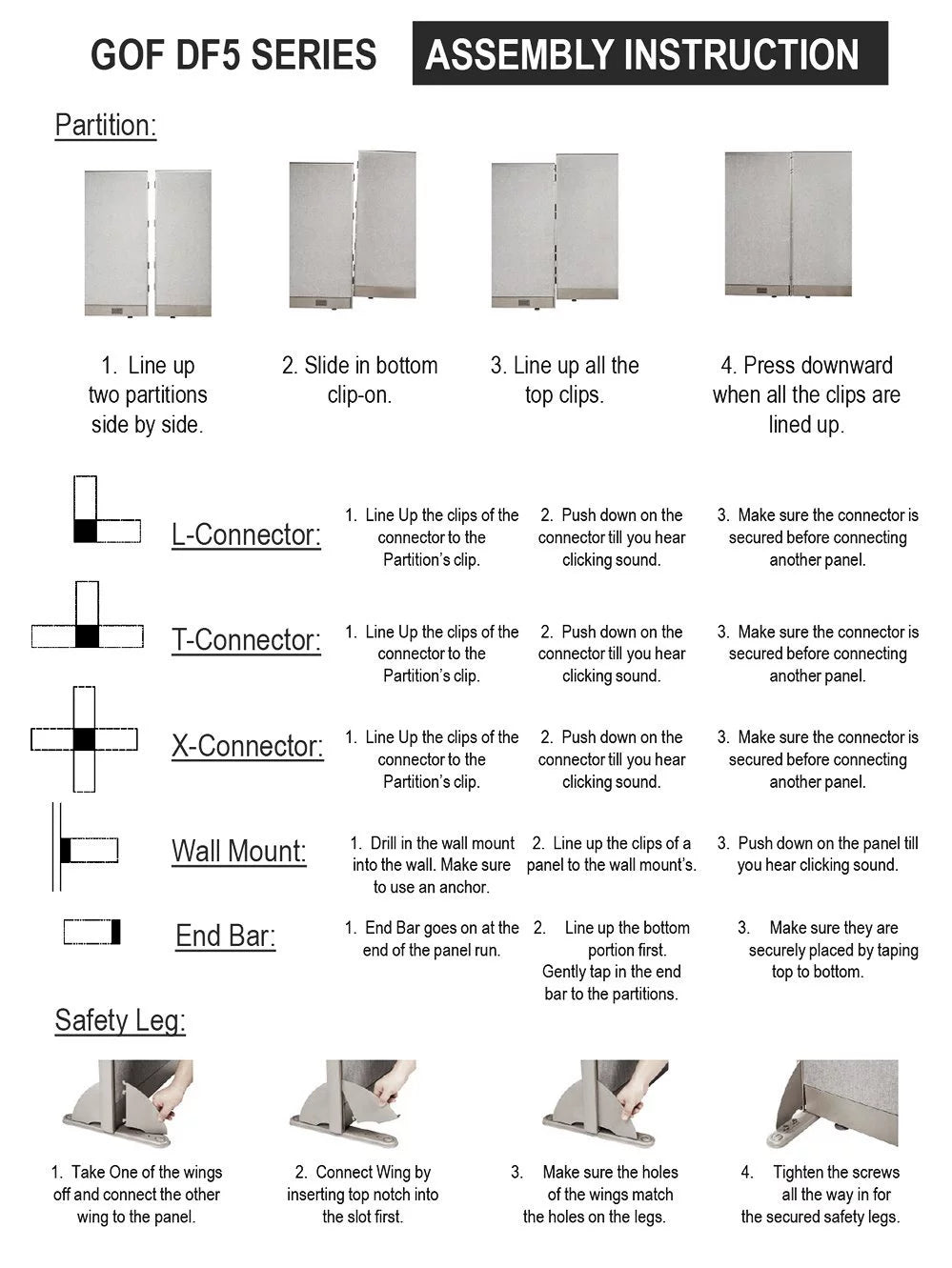 L-Shaped Freestanding Office Partition J89280