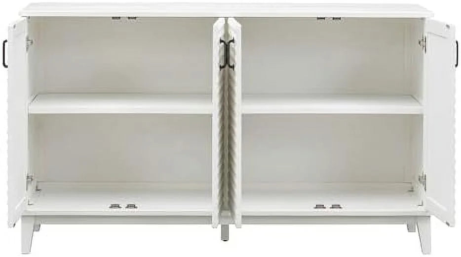 60" 4 Door Sideboard Cabinet with Marble Sticker Desktop X6485