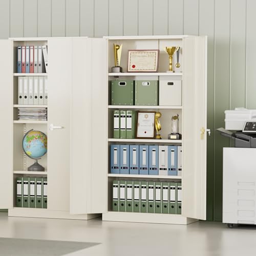 Black Metal Storage Cabinet with Adjustable Shelves X8482