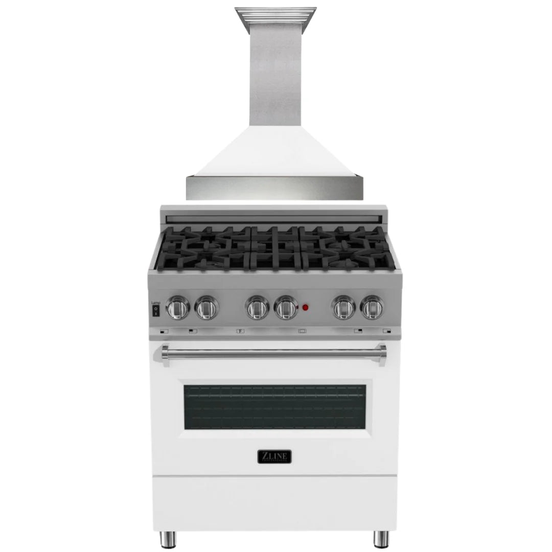 30 in. Dual Fuel Range with Range Hood Appliance Package B96183