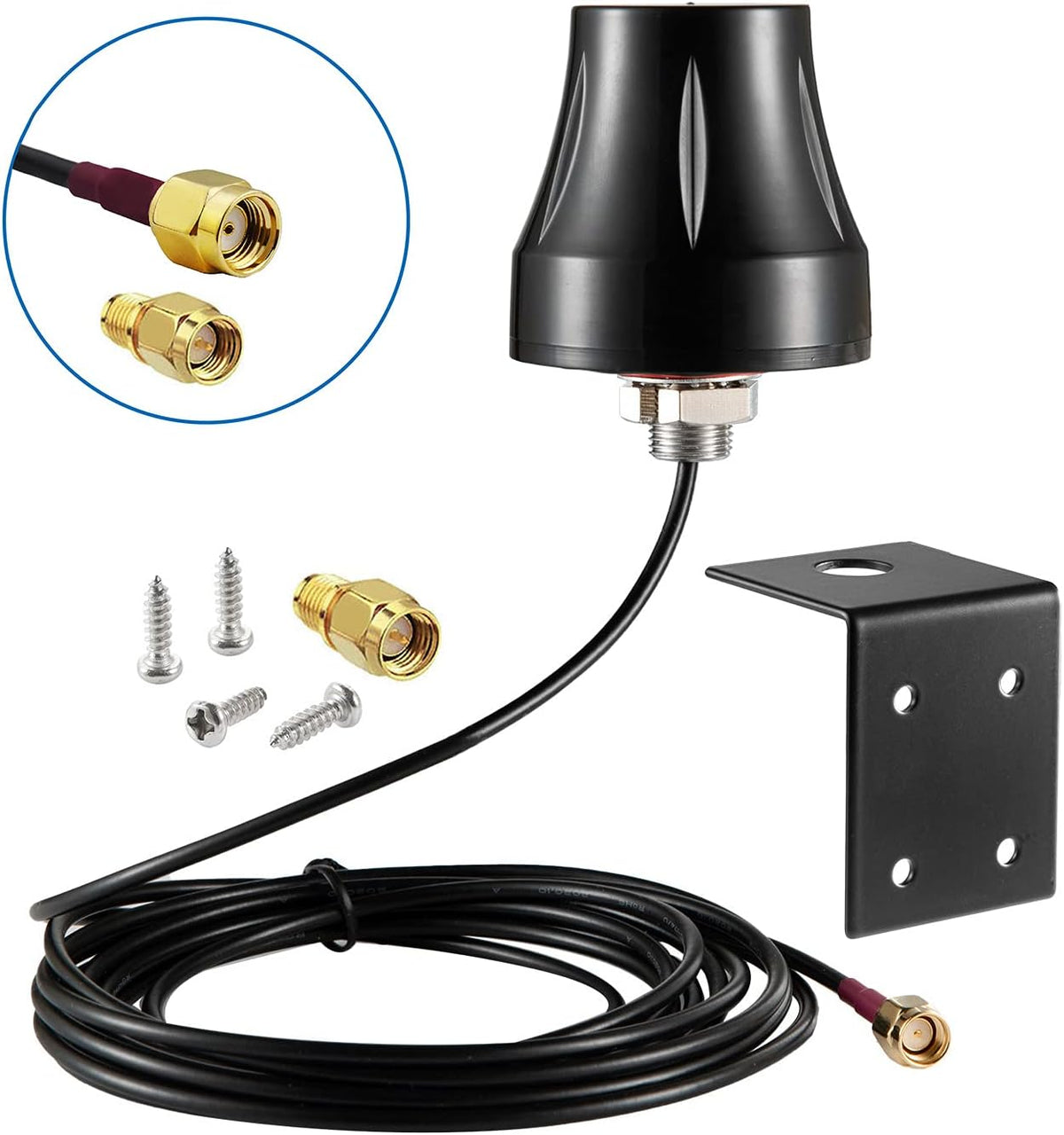 Waterproof Dual Band 2.4GHz 5GHz 5.8GHz Mini Omni-Directional 5dBi Outdoor RP-SMA Male Antenna E621002