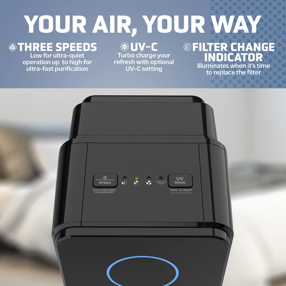 HEPA Filter UV-C Air Purifier O646476