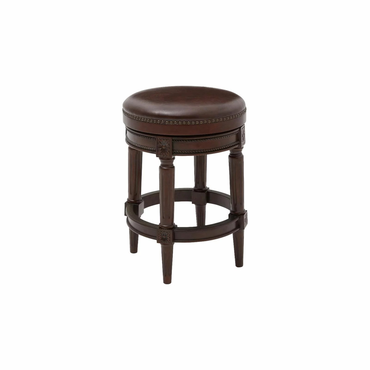 Walnut Counter Height Swivel Stool T28037